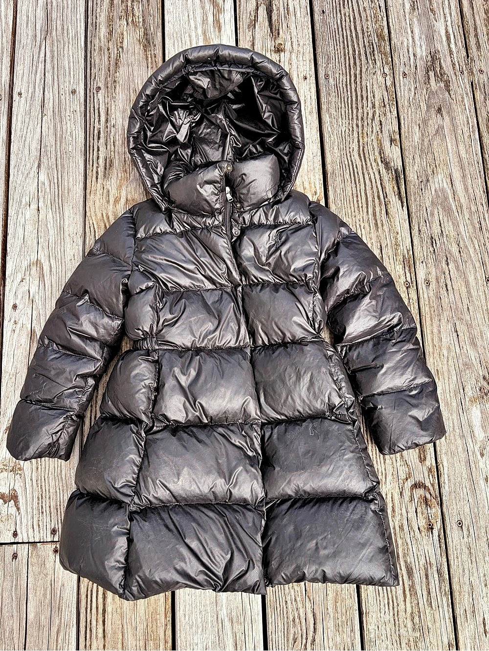 Polo Ralph Lauren Girls’ Down Hooded Long Jacket - Size 7